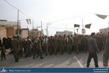 بدرقه باشکوه اولین شهید مدافع حرم شهرستان آران و بیدگل