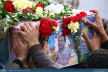 بدرقه باشکوه اولین شهید مدافع حرم شهرستان آران و بیدگل