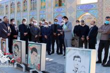 عطر افشانی قبور مطهر شهدا در اولین روز هفته دولت+تصویر