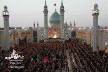 شور حسینی در حرم مطهر پیام آور واقعه کربلا