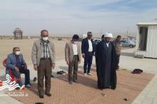 جانمایی کانکس نمازخانه و برگزاری نمازجماعت در گیت ورودی مرنجاب آران و بیدگل