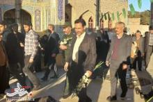 آیین مهمانی لاله‌ها و غبارروبی گلزار شهدای آران و بیدگل برگزار شد