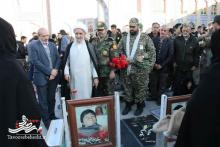 آیین مهمانی لاله‌ها و غبارروبی گلزار شهدای آران و بیدگل برگزار شد