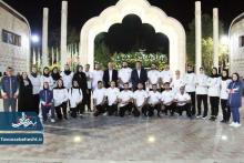 برگزاری مراسم بدرقه کاروان‌های ورزشی اعزامی به بازی‌های کشورهای اسلامی و آسیایی با حضور ملی‌پوشان آران و بیدگل