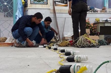 آذین بندی و آماده سازی حسینیه رضویه برای شب میلاد امام رئوف (ع)