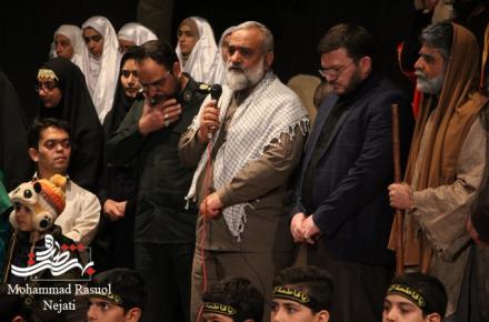 حضور سردار نقدی و جناب آقای سعادتی در محل اجرای نمایش آیینی بانوی بی نشان