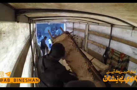 تایم لپس تلاش های مخلصانه عوامل اجرایی نمایش بزرگ آیینی بانوی بی نشان