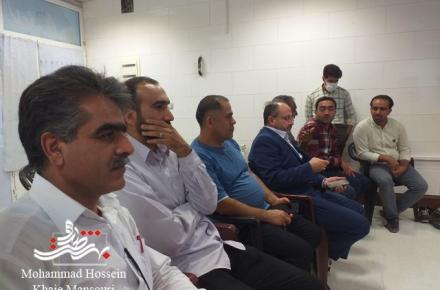 حضور و دیدار ریئس اداره فرهنگ و ارشاد اسلامی از تمرین نمایش آیینی "حبیب حرم"