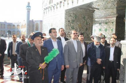 ادای احترام معاون قوه قضائیه به حضرت محمد هلال (ع) و شهدای آران و بیدگل+ گزارش تصویری