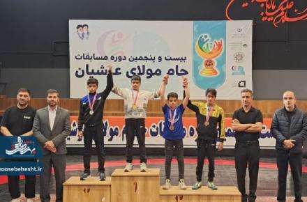درخشش کشتی گیران آران و بیدگلی در مسابقات استانی 