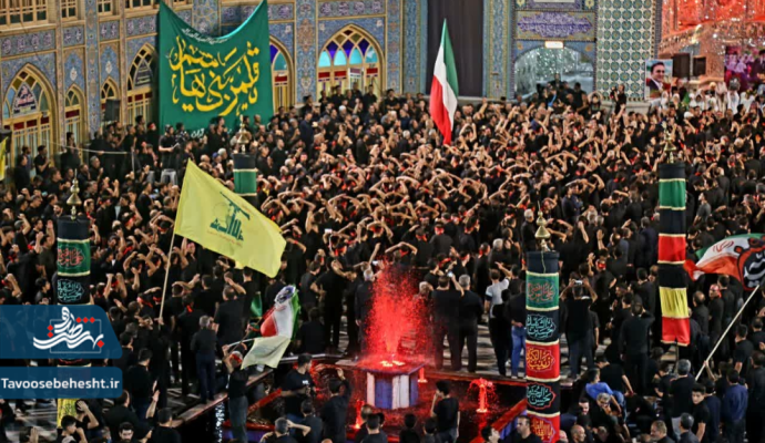 قاب هایی دیدنی از حضور عزاداران حسینی در روز تاسوعا