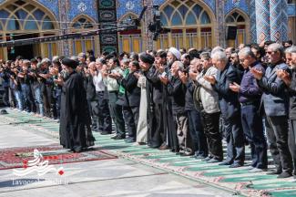 اقامه نماز ظهر عاشورا در حرم مطهر حضرت هلال بن علی(ع)