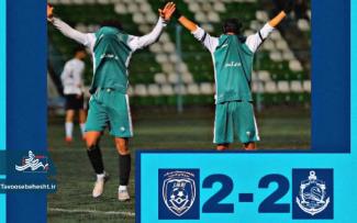 تساوی ارزشمند ستارگان افسریه  آران و بیدگل در خانه ملوان